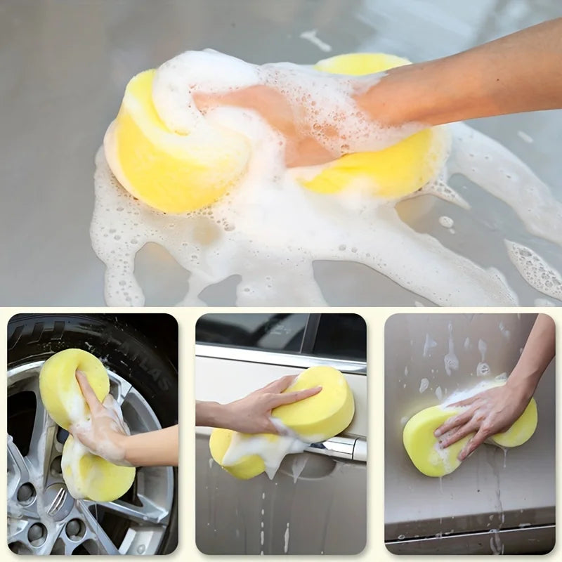 High-Density Figure-8 Car Washing Sponge — Professional Cleaning & Waxing Block