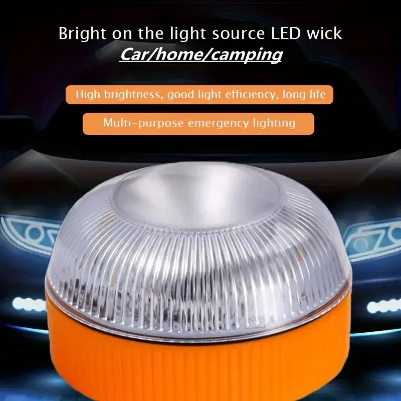 Heinast LED Car Strobe Warning Light — Portable Magnetic Emergency Beacon with Multi-Mode Flashing