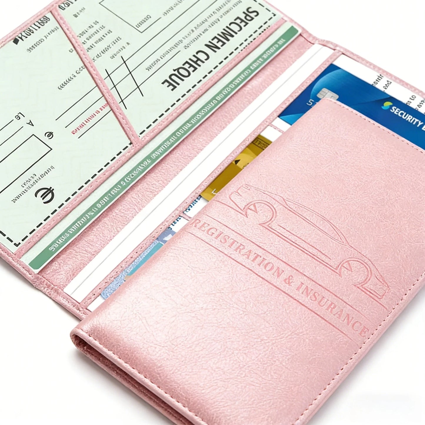 1pc PU Leather Car Registration & Insurance Card Holder, Multifunctional PU Leather Card Case, Magnetic Closure Car Document Wallet, Unisex, Multiple Colors Available