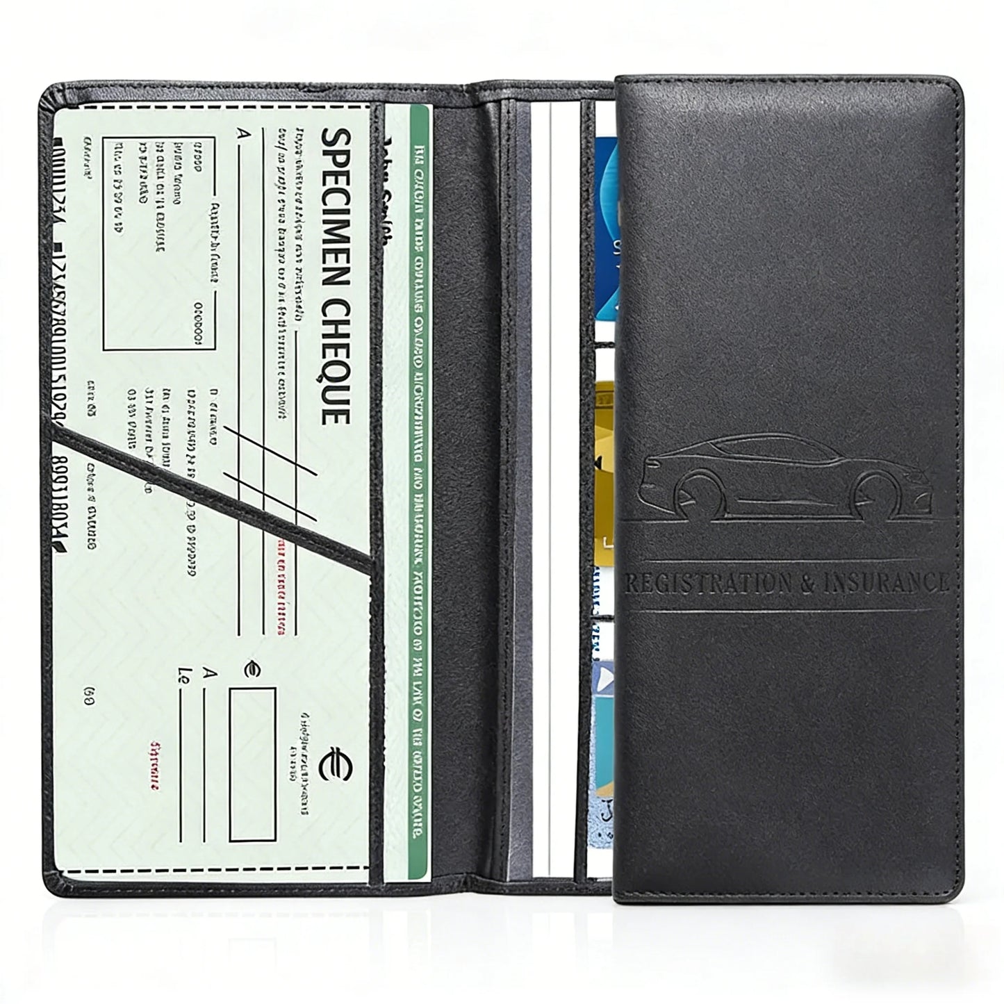 1pc PU Leather Car Registration & Insurance Card Holder, Multifunctional PU Leather Card Case, Magnetic Closure Car Document Wallet, Unisex, Multiple Colors Available