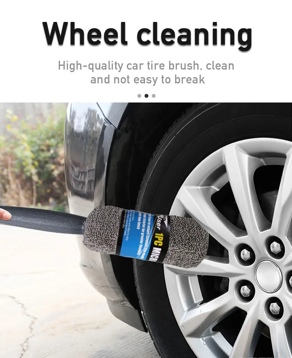 SEAMETAL 9-in-1 Car Wash Cleaning Kit — Microfiber Towels, Wash Glove, Sponge & Applicator Pads