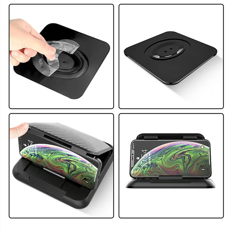 Universal Dashboard Phone Holder for Car Anti-Slip Silicone Suction Pad Adjustable Smartphone Support Car Phone Holder Mount
