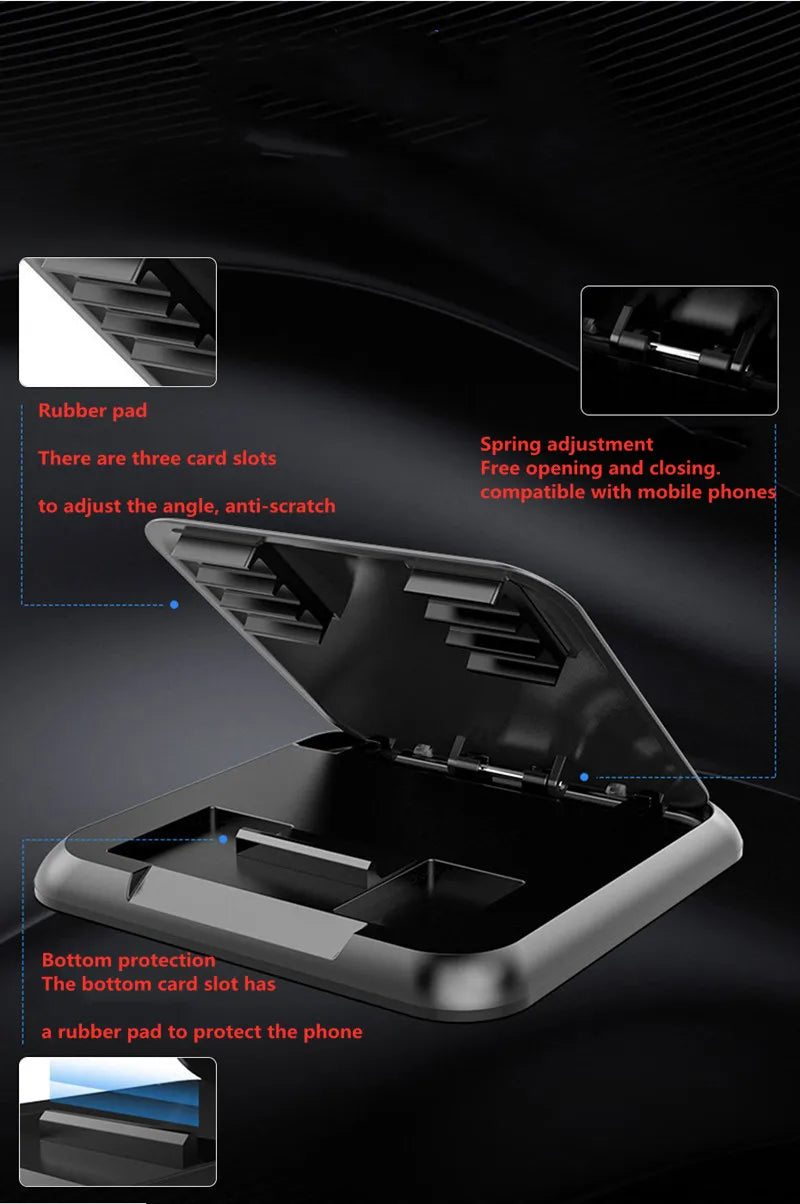 Universal Dashboard Phone Holder for Car Anti-Slip Silicone Suction Pad Adjustable Smartphone Support Car Phone Holder Mount