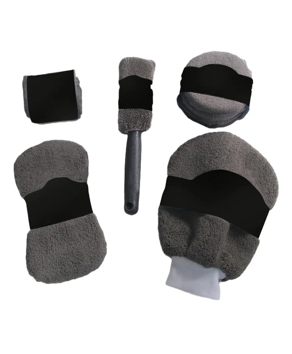 SEAMETAL 9-in-1 Car Wash Cleaning Kit — Microfiber Towels, Wash Glove, Sponge & Applicator Pads