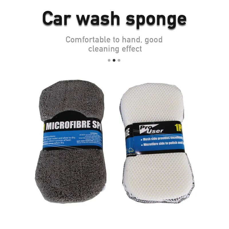 SEAMETAL 9-in-1 Car Wash Cleaning Kit — Microfiber Towels, Wash Glove, Sponge & Applicator Pads