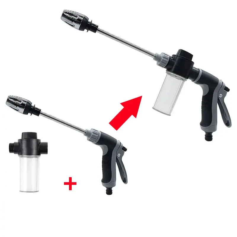 High-Pressure Car Wash & Garden Water Gun — Multifunctional Hose Nozzle | 3/4" Connection | Black