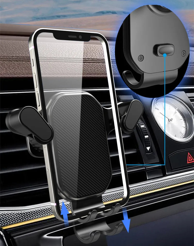 Universal Car Phone Holder with Ventilation Hook for 360 Degree Rotation Installation Anti Shake Supports All Phone Xiaomi