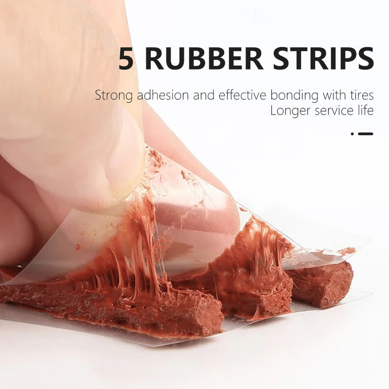 Car Tire Repair Kit for Tubeless Tires: Rubber Strips, Glue & Plug Tools - Auto/Motorcycle Puncture Maintenance