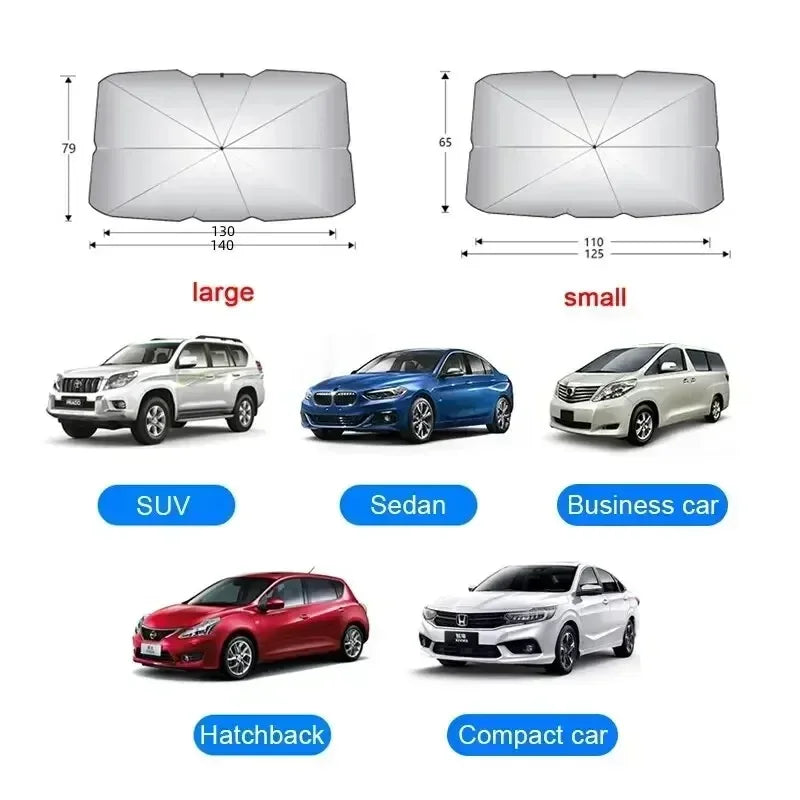 Car Sunshade — Front Windshield & Side Window Protection | 3 Options