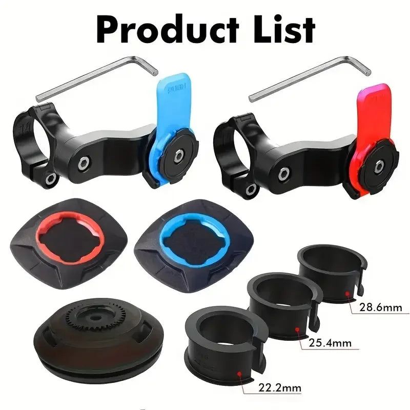 Universal Phone Holder 360° Rotatable — Car Dashboard, Windshield, Bike & Motorcycle Handlebar Mount
