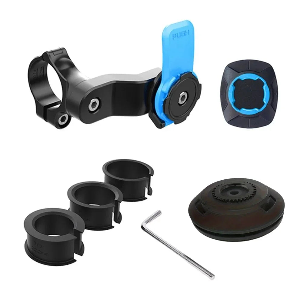 Universal Phone Holder 360° Rotatable — Car Dashboard, Windshield, Bike & Motorcycle Handlebar Mount