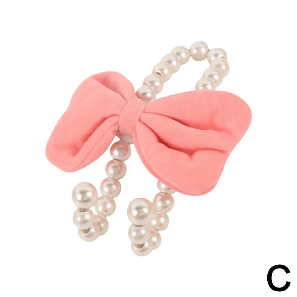 Bowknot Car Hook Elegant Alloy Pearl Car Organizer Clip Car Seat Back Hanger Durable Lovely Bow Knot Car Hook Car Styling