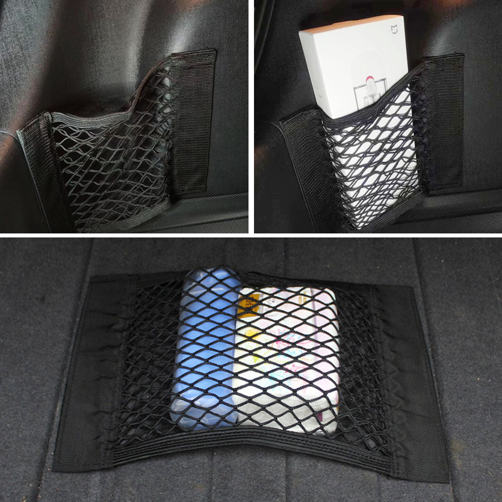 Car Trunk Nylon Mesh Net Organizer — Elastic Storage Bag for Auto Back & Rear Trunk