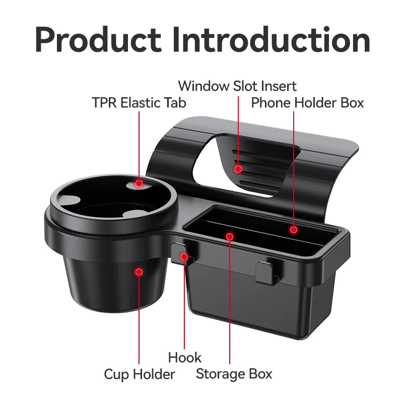 Car Side Door Window Hanging Storage Barrel — Cup Holder, Phone Slot & Pocket Organizer | 3 Types