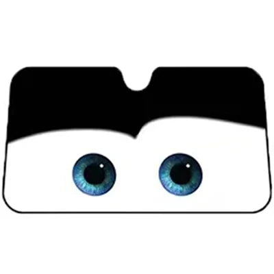Car Windshield Sunshade with Eye Design — Aluminium Foil UV Sun Visor | 4 Colors