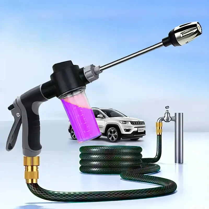 High-Pressure Car Wash & Garden Water Gun — Multifunctional Hose Nozzle | 3/4" Connection | Black