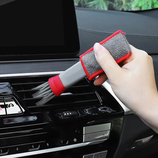 Car Interior Cleaning Brush Double Head Brushes Car Air Vent Dashboard Blinds Keyboard Dust Removal Brush Auto Cleaning Tools