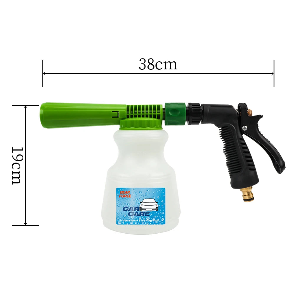 BEAR FORCE Car Wash Foam Gun — Low Pressure Garden Hose Snow Foam Lance & Sprayer
