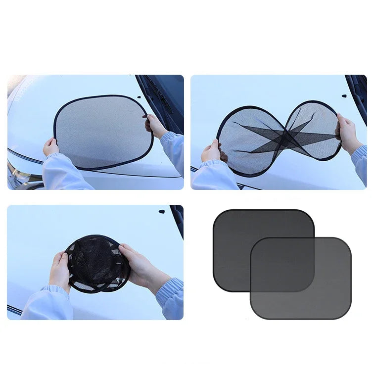 Universal Car Windshield & Window Sunshade — Foldable Mesh Visor Protector | 4 Options