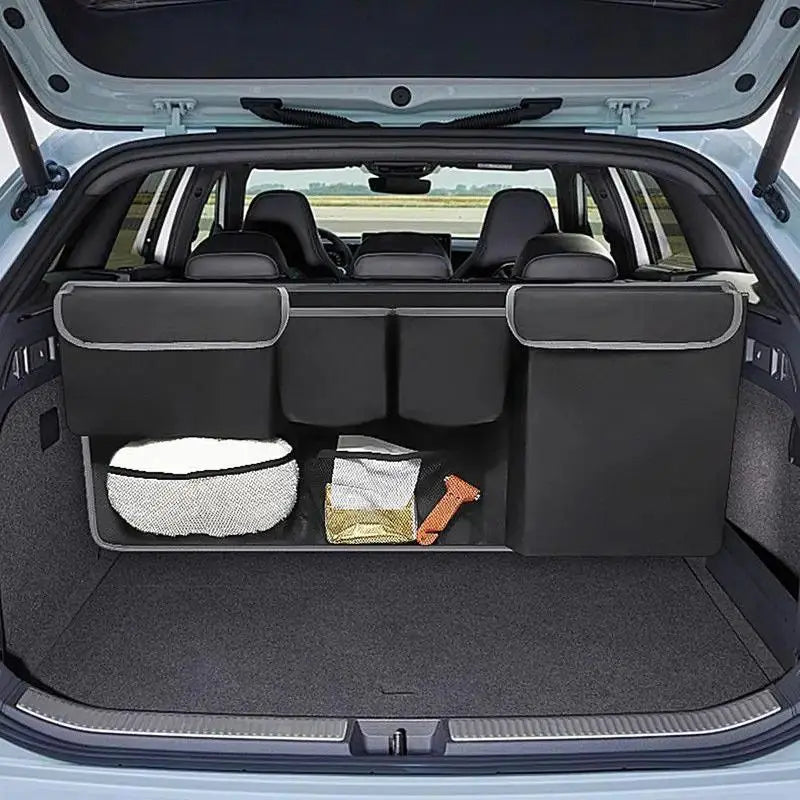 Multi-Functional Car Trunk & Back Seat Storage Bag — 3-Strap Organizer for SUV, MPV & More