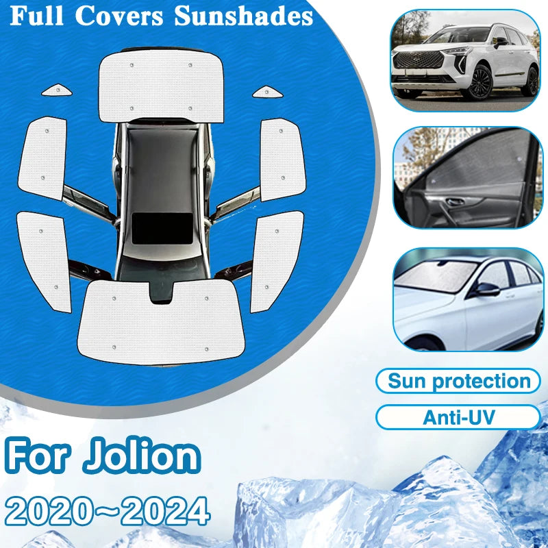 Full Coverage Sunshades for Haval Jolion (2020-2024) — Anti-UV Window & Windshield Protection