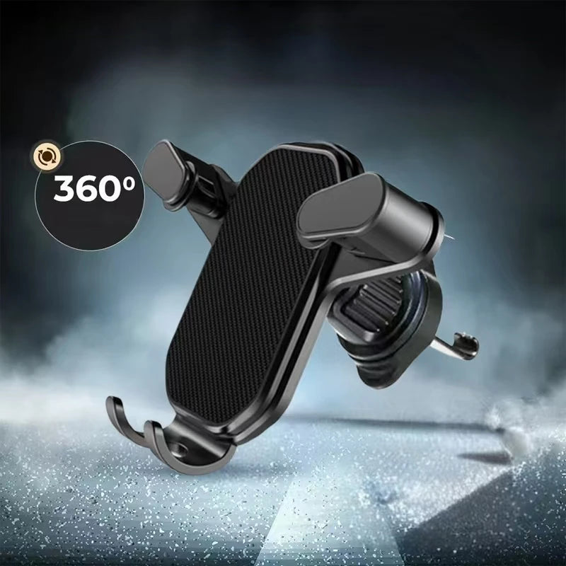 Universal Car Phone Holder with Ventilation Hook for 360 Degree Rotation Installation Anti Shake Supports All Phone Xiaomi