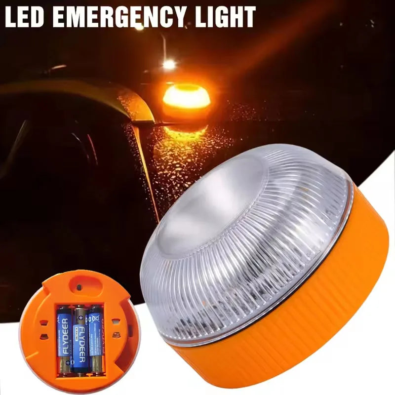 Heinast LED Car Strobe Warning Light — Portable Magnetic Emergency Beacon with Multi-Mode Flashing
