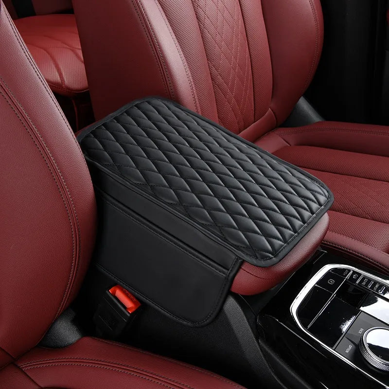 Universal Car Center Console Protector Cover Armrest Box Cushion with Pocket Arm Rest Mat Elbow Support Armrest Storage