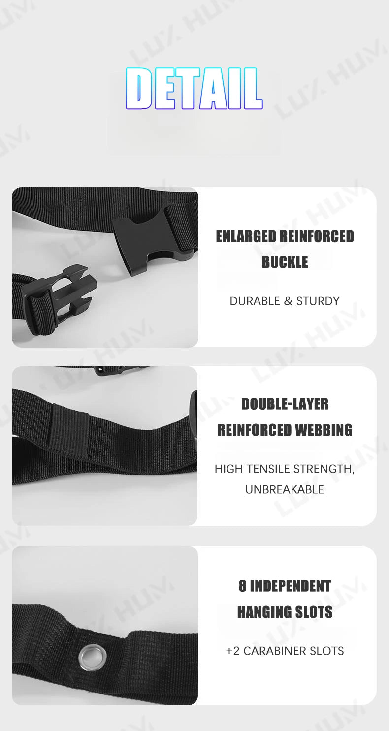 Portable Car Clothes Hanger Rope 10KG Large-Bearing Car Clothesline 83cm-119cm Adjustable Clothes Storage Hanger for Traveling
