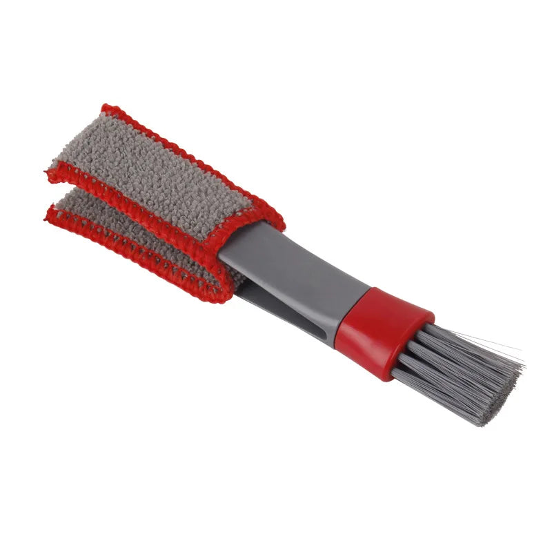 Double-Head Car Interior Cleaning Brush — Air Vent, Dashboard & Keyboard Dust Remover
