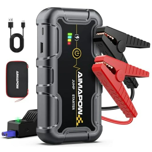 Portable Car Battery Jump Starter 8000A 20000mAh Jump Box with Fast Charge Built-in Light Compact Design Compatible with All Ga