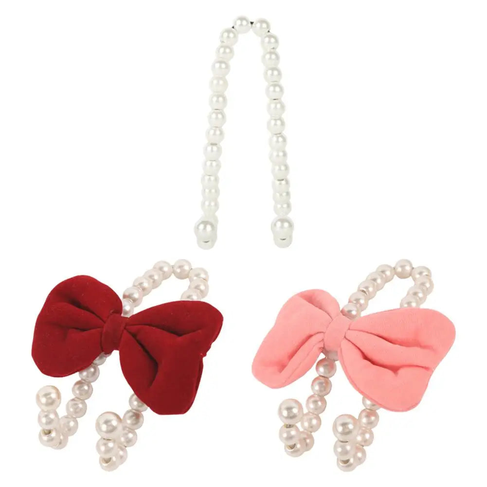 Bowknot Car Hook Elegant Alloy Pearl Car Organizer Clip Car Seat Back Hanger Durable Lovely Bow Knot Car Hook Car Styling