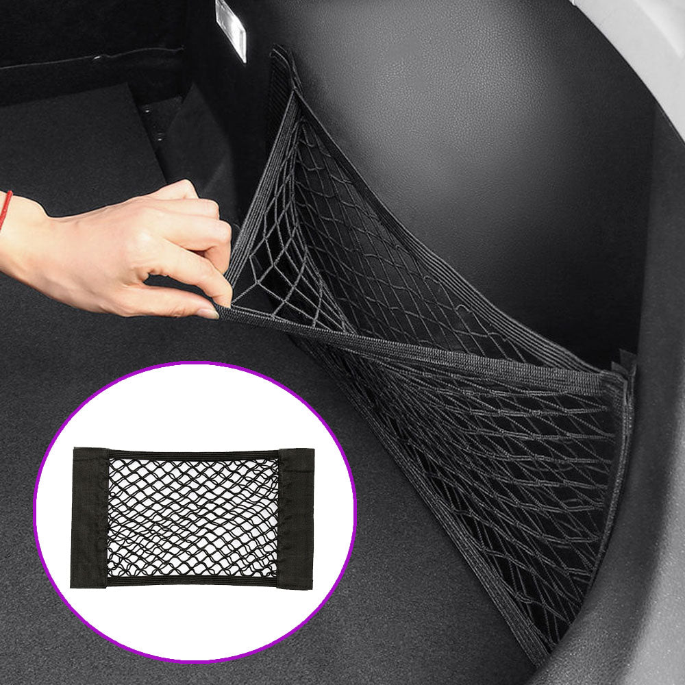 Car Trunk Nylon Mesh Net Organizer — Elastic Storage Bag for Auto Back & Rear Trunk