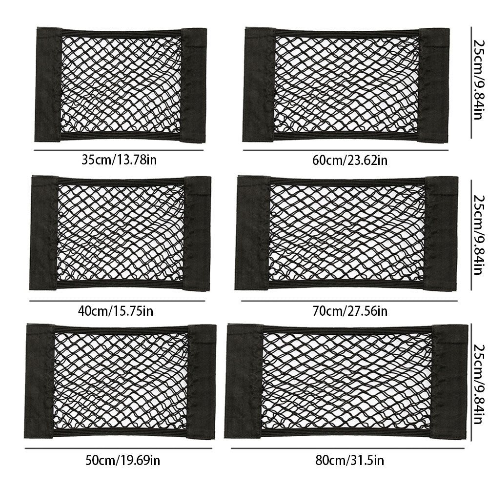 Car Trunk Nylon Mesh Net Organizer — Elastic Storage Bag for Auto Back & Rear Trunk