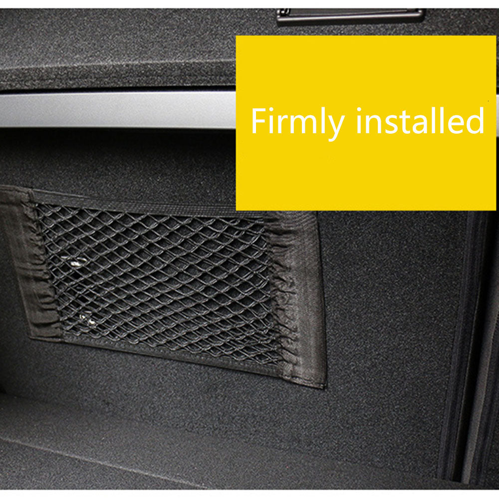 Car Trunk Nylon Mesh Net Organizer — Elastic Storage Bag for Auto Back & Rear Trunk