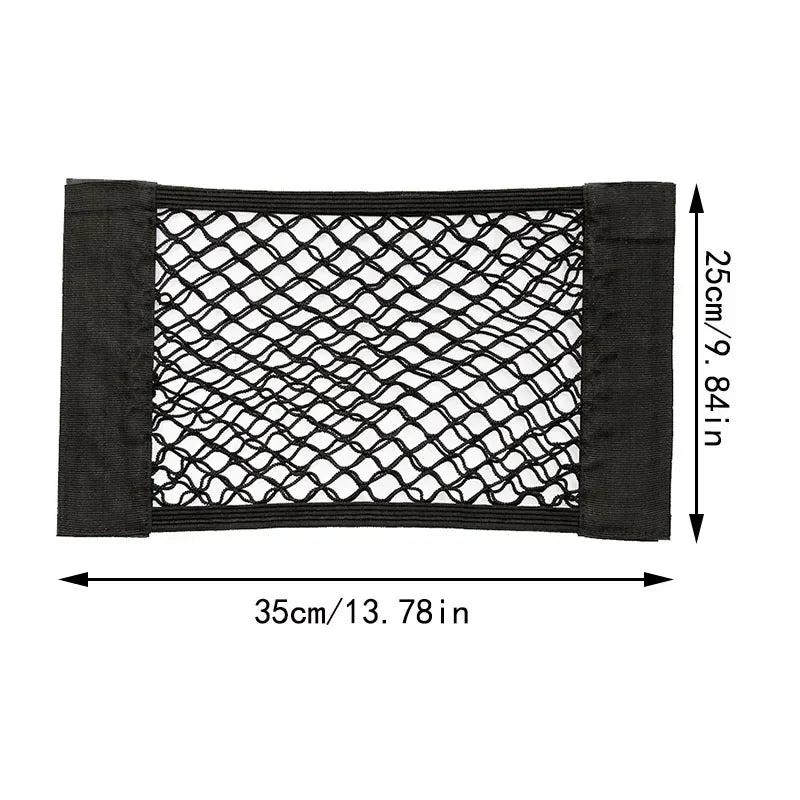 Car Trunk Nylon Mesh Net Organizer — Elastic Storage Bag for Auto Back & Rear Trunk