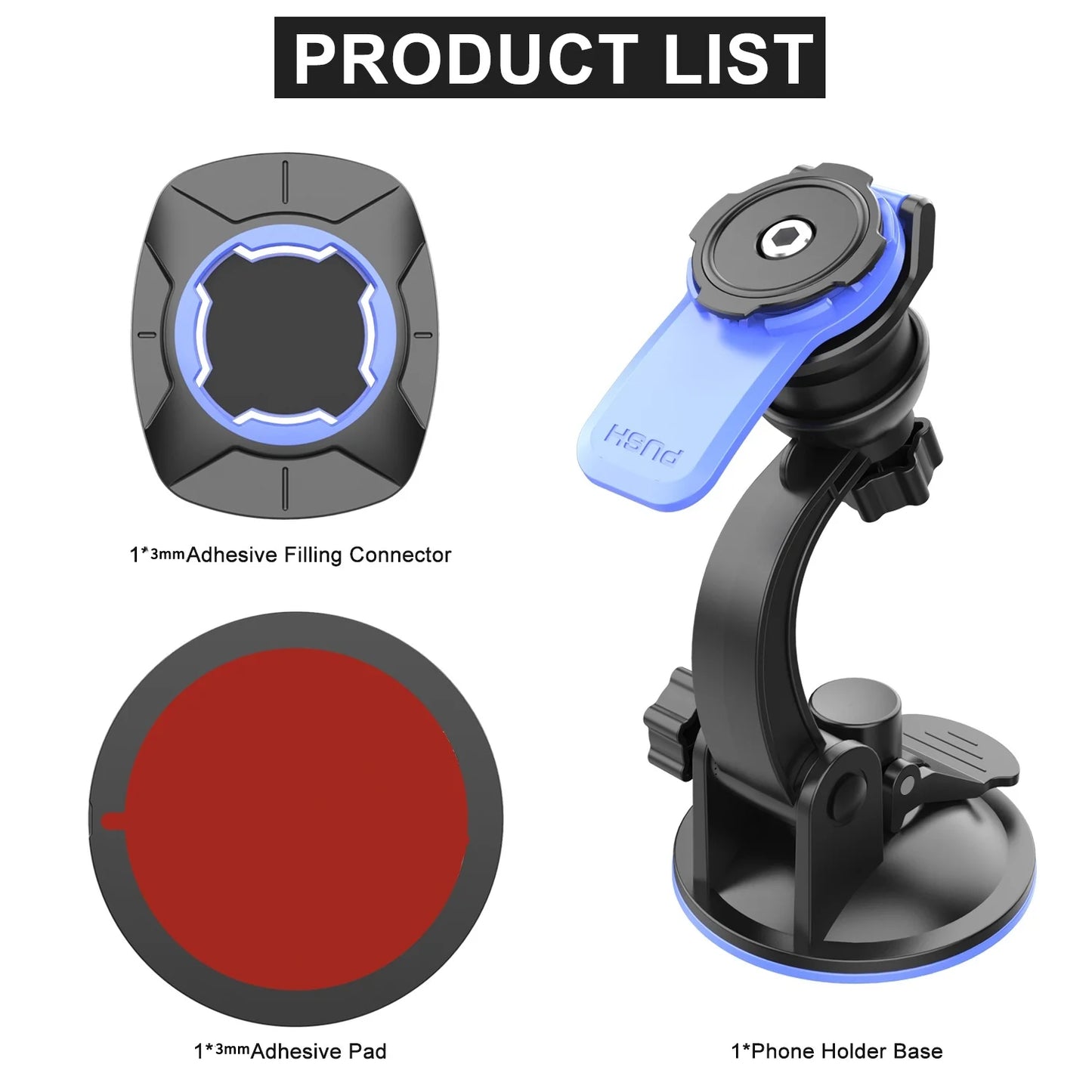 Universal Phone Holder 360° Rotatable — Car Dashboard, Windshield, Bike & Motorcycle Handlebar Mount