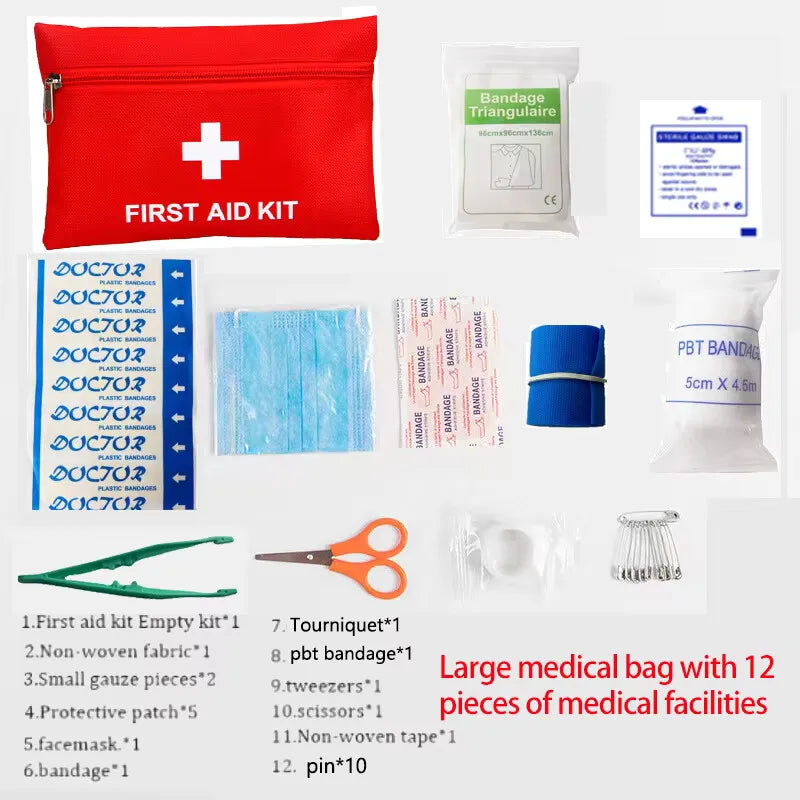 Advanced First Aid Kit — 22-Piece Emergency Survival Kit for Families & Outdoors