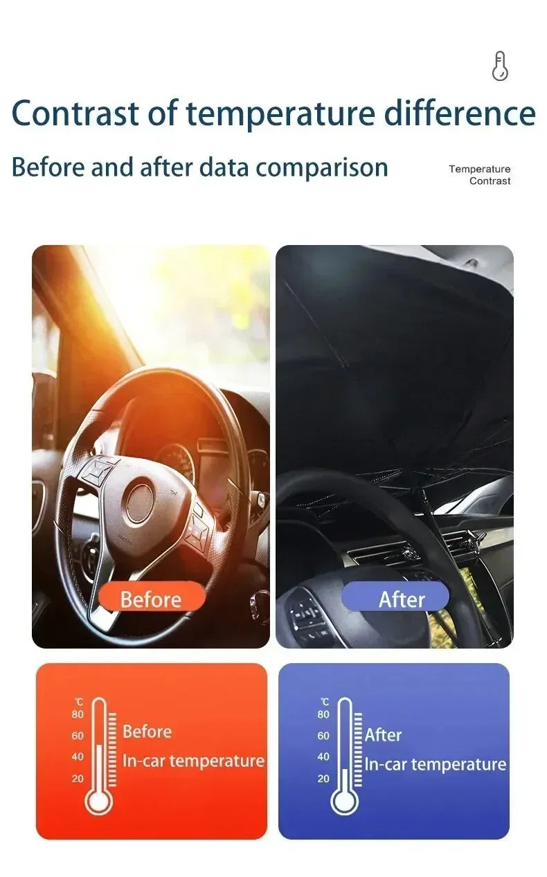 Car Sunshade — Front Windshield & Side Window Protection | 3 Options