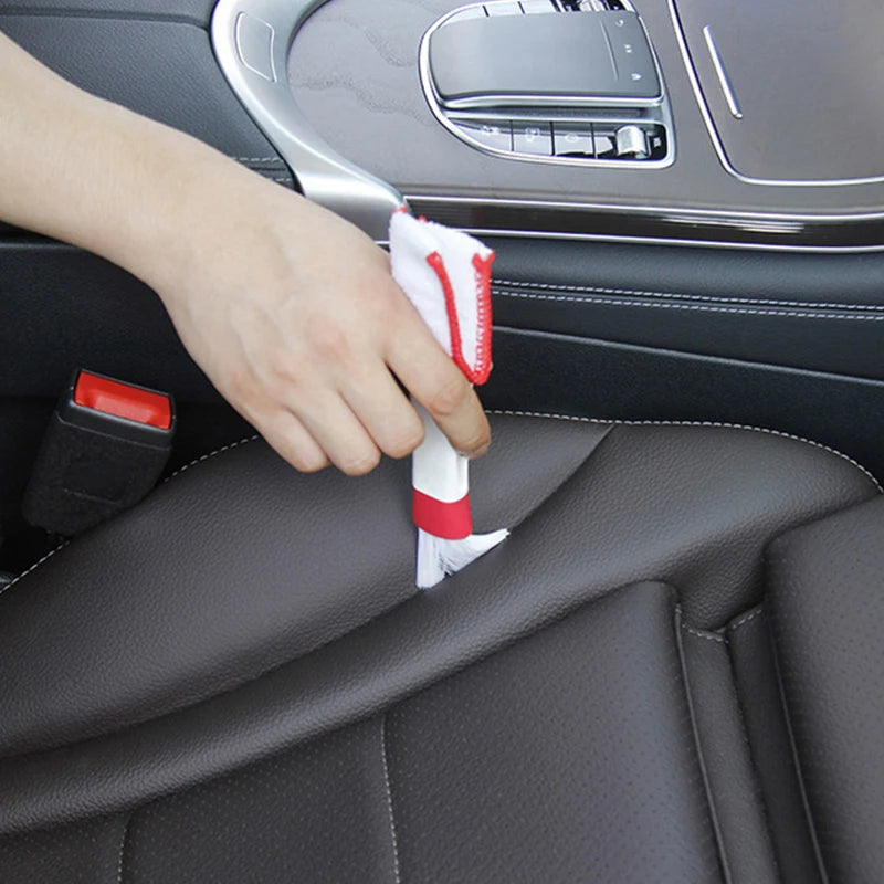 Double-Head Car Interior Cleaning Brush — Air Vent, Dashboard & Keyboard Dust Remover