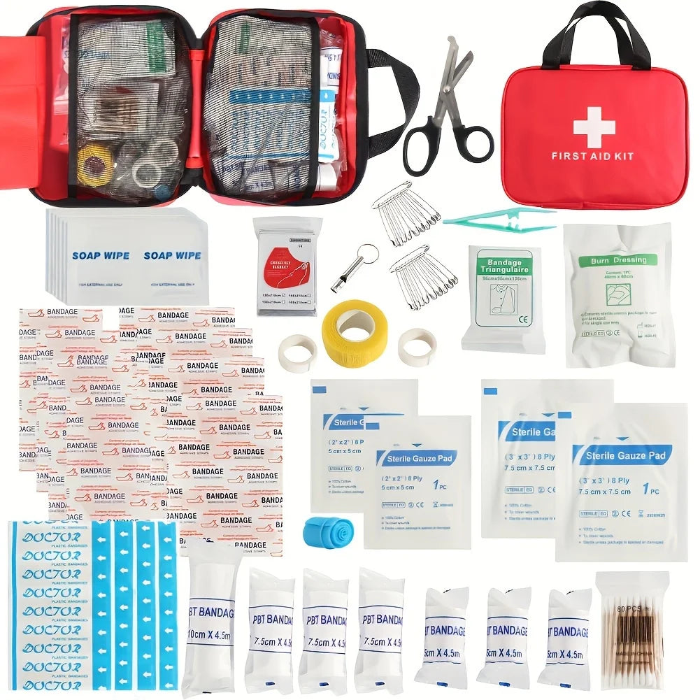 Advanced First Aid Kit — 22-Piece Emergency Survival Kit for Families & Outdoors