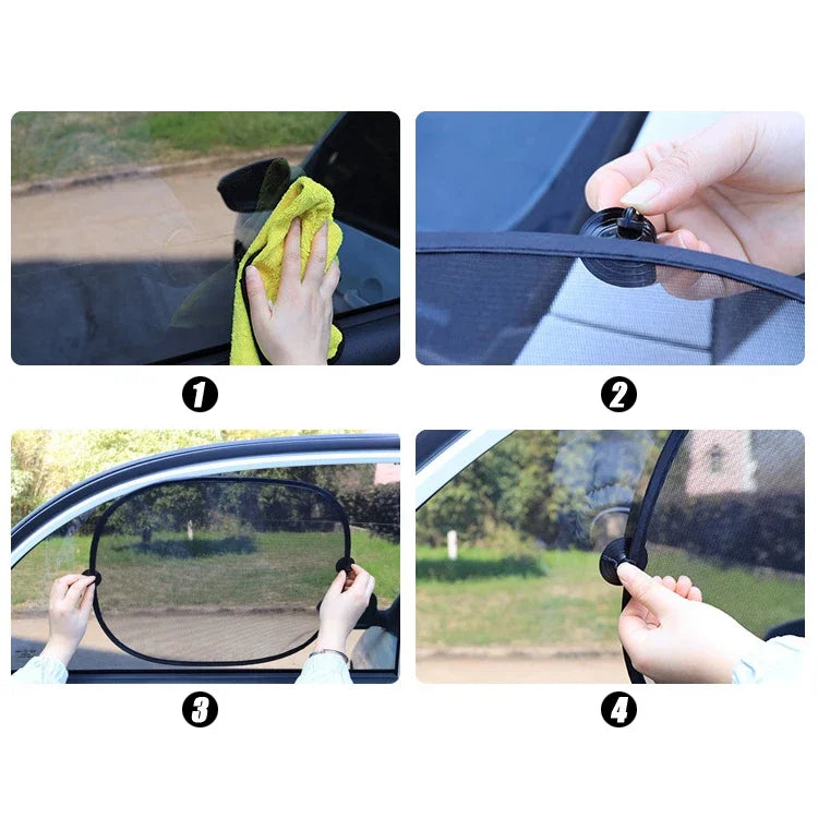 Universal Car Windshield & Window Sunshade — Foldable Mesh Visor Protector | 4 Options