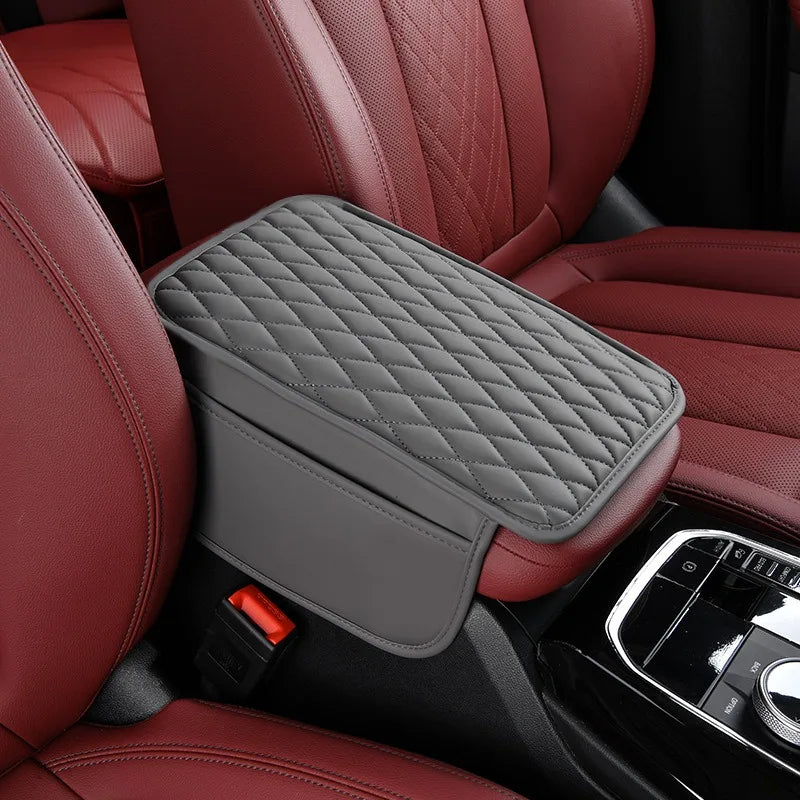Universal Car Center Console Protector Cover Armrest Box Cushion with Pocket Arm Rest Mat Elbow Support Armrest Storage