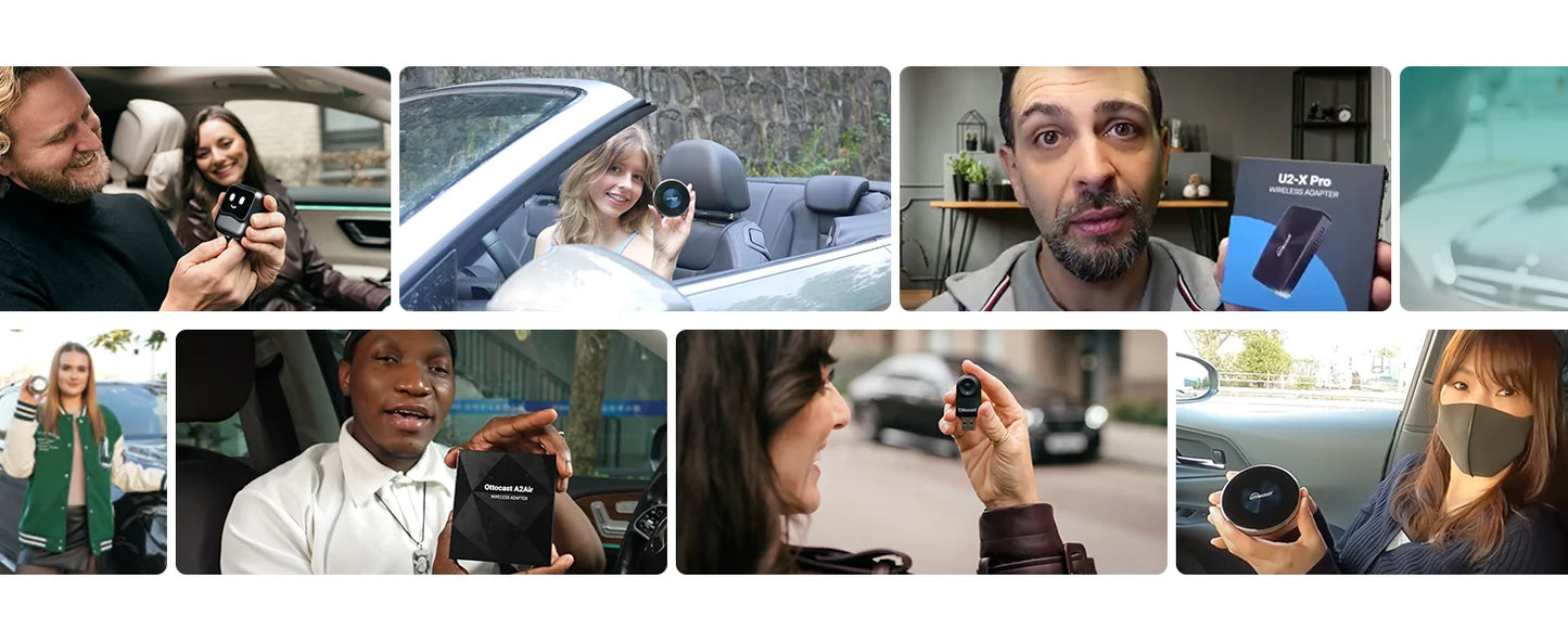 OTTOCAST Play2Video Ultra Wireless CarPlay AI Box Video Streaming for Car YouTube Netflix IPTV Plug&Play for Factory Wired CarPl