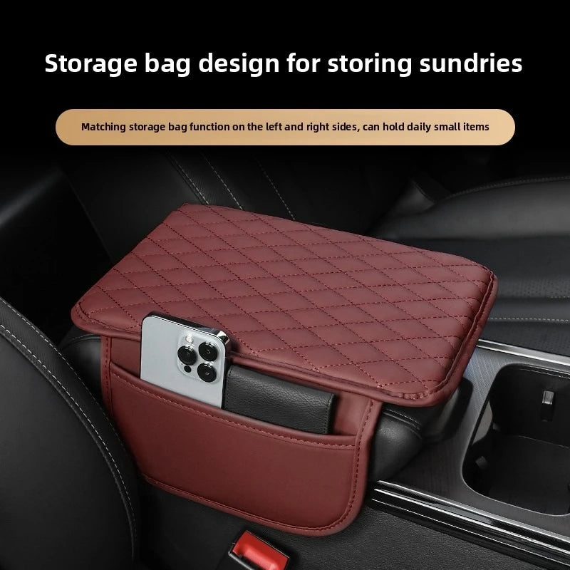 Universal Car Center Console Protector Cover Armrest Box Cushion with Pocket Arm Rest Mat Elbow Support Armrest Storage