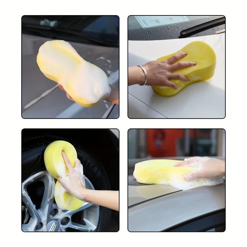 High-Density Figure-8 Car Washing Sponge — Professional Cleaning & Waxing Block