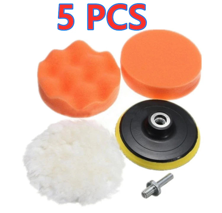 3-Inch Car Polishing Kit — Foam & Wool Buffing Pads for Waxing, Polishing & Headlight Refurbishing | 4 Sets