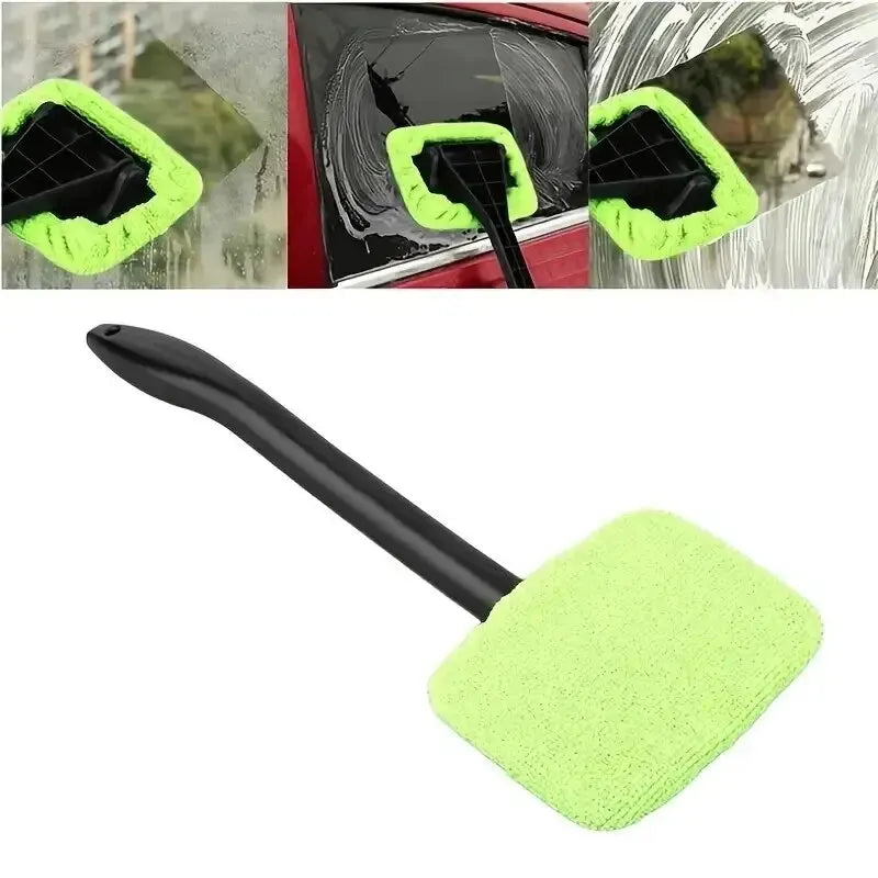 Long Handle Car Windshield Cleaning Brush — 180° Rotating Head Window Wiper Tool | 3 Colors