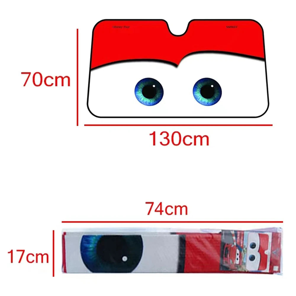 Car Windshield Sunshade with Eye Design — Aluminium Foil UV Sun Visor | 4 Colors