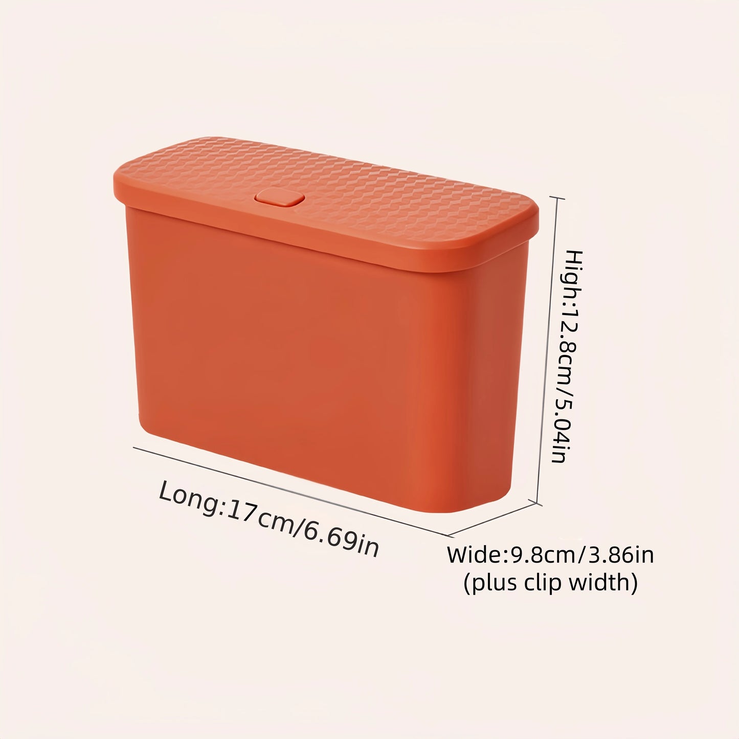 Multifunctional Car Trash Can with Lid Button Hanging Storage Bin for Wet and Dry Use Auto Interior Accessories Organizer Box
